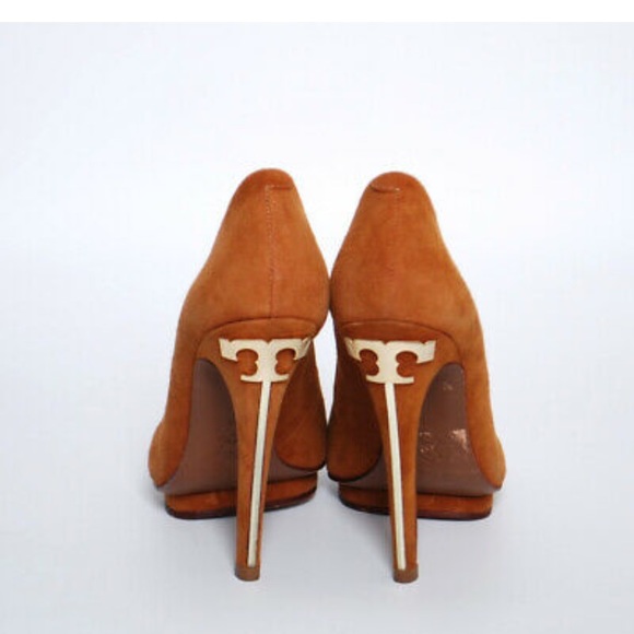 Tory Burch Shoes - Tory Burch Brown Suede High Heels Platform Pumps